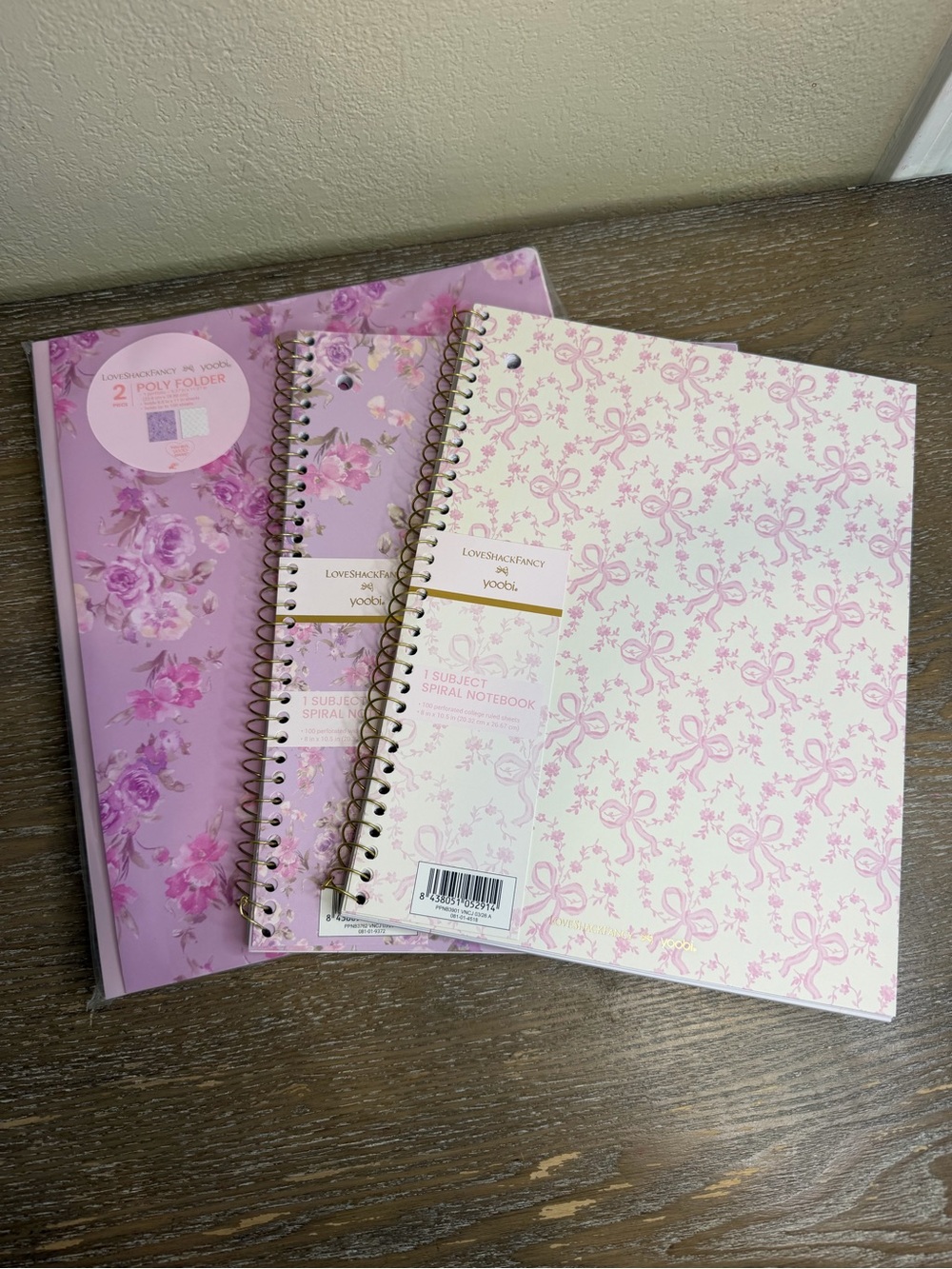 🩷💙🎯 LoveShackFancy x Target - Yoobi 2pk Poly Prong Folders & 2 notebooks